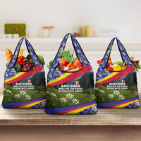 Andorra Grocery Bag with Edelweiss Mountain Landscape Design - Wonder Print Shop