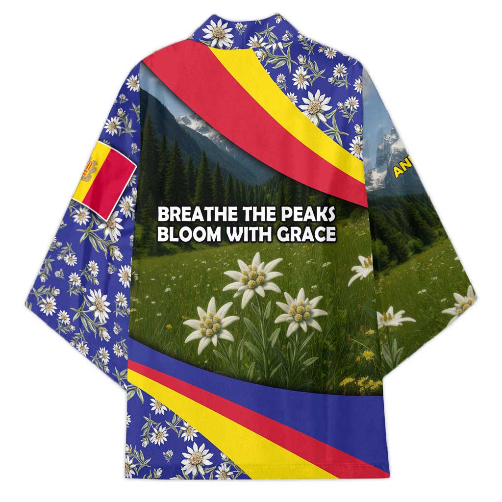 Andorra Kimono with Edelweiss Mountain Landscape Design - Wonder Print Shop