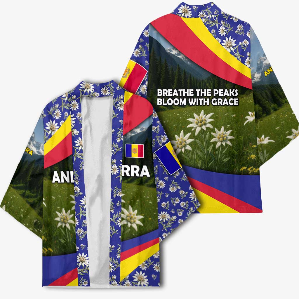 Andorra Kimono with Edelweiss Mountain Landscape Design - Wonder Print Shop