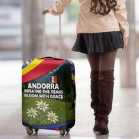 Andorra Luggage Cover with Edelweiss Mountain Landscape Design - Wonder Print Shop