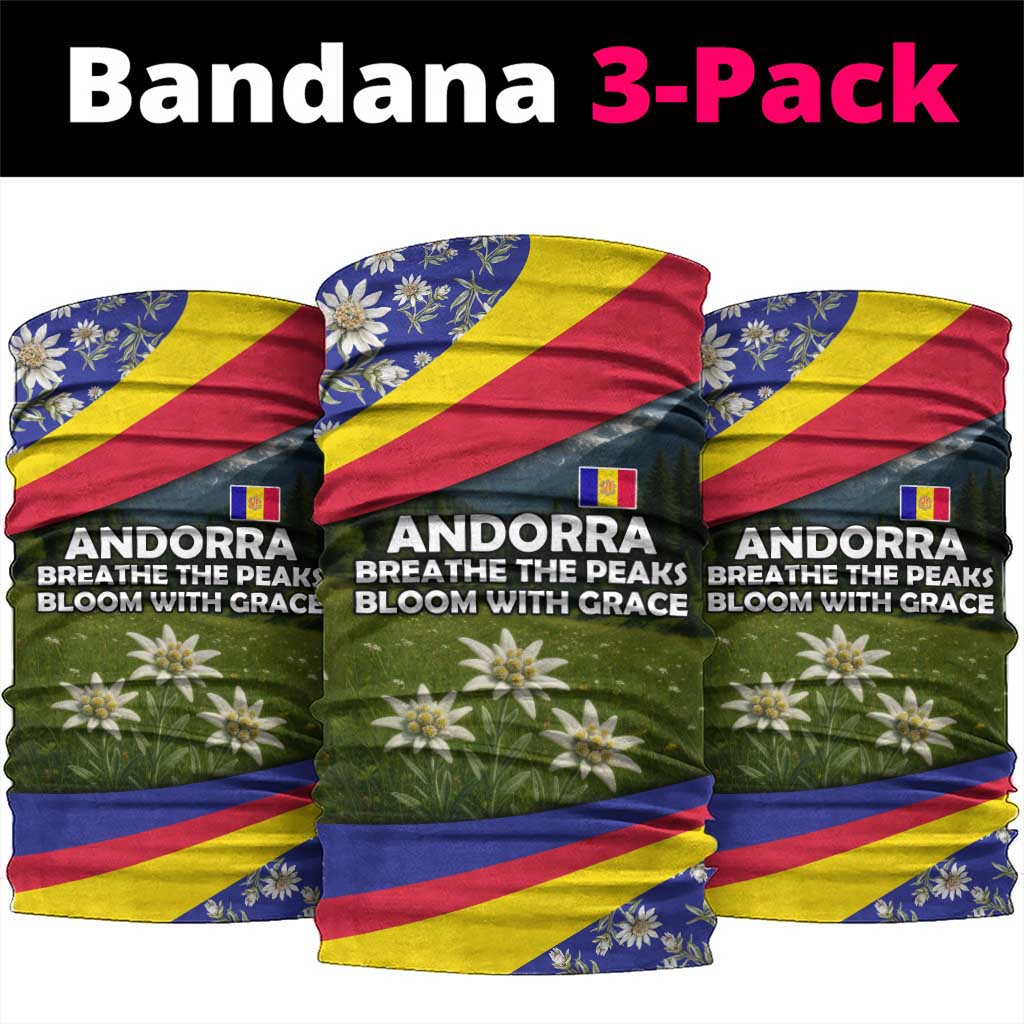 Andorra Neck Gaiter with Edelweiss Mountain Landscape Design TS04
