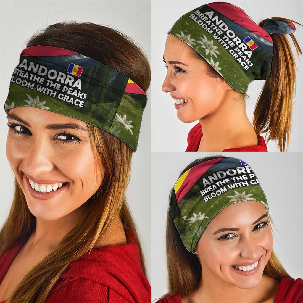 Andorra Neck Gaiter with Edelweiss Mountain Landscape Design TS04