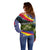 Andorra Off Shoulder Sweater with Edelweiss Mountain Landscape Design - Wonder Print Shop