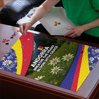 Andorra Puzzle with Edelweiss Mountain Landscape Design - Wonder Print Shop