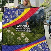 Andorra Quilt with Edelweiss Mountain Landscape Design - Wonder Print Shop