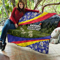 Andorra Quilt with Edelweiss Mountain Landscape Design - Wonder Print Shop