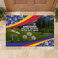 Andorra Rubber Doormat with Edelweiss Mountain Landscape Design - Wonder Print Shop