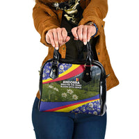 Andorra Shoulder Handbag with Edelweiss Mountain Landscape Design - Wonder Print Shop