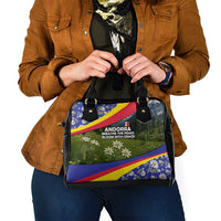 Andorra Shoulder Handbag with Edelweiss Mountain Landscape Design - Wonder Print Shop