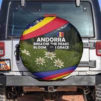 Andorra Spare Tire Cover with Edelweiss Mountain Landscape Design - Wonder Print Shop
