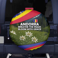 Andorra Spare Tire Cover with Edelweiss Mountain Landscape Design - Wonder Print Shop