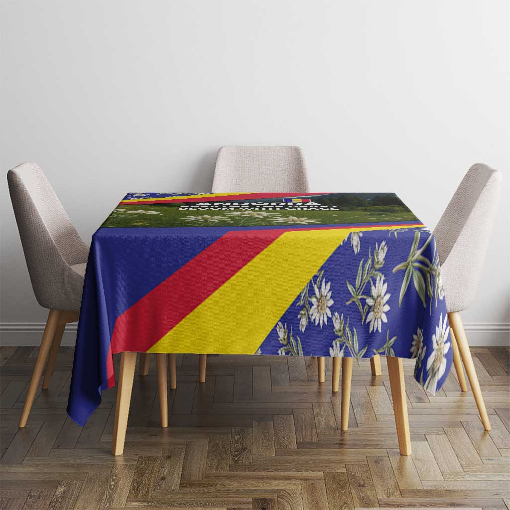 Andorra Tablecloth with Edelweiss Mountain Landscape Design - Wonder Print Shop