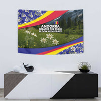 Andorra Tapestry with Edelweiss Mountain Landscape Design - Wonder Print Shop