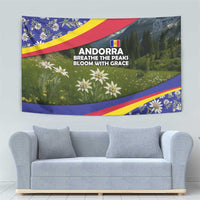 Andorra Tapestry with Edelweiss Mountain Landscape Design - Wonder Print Shop