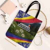 Andorra Tote Bag with Edelweiss Mountain Landscape Design - Wonder Print Shop