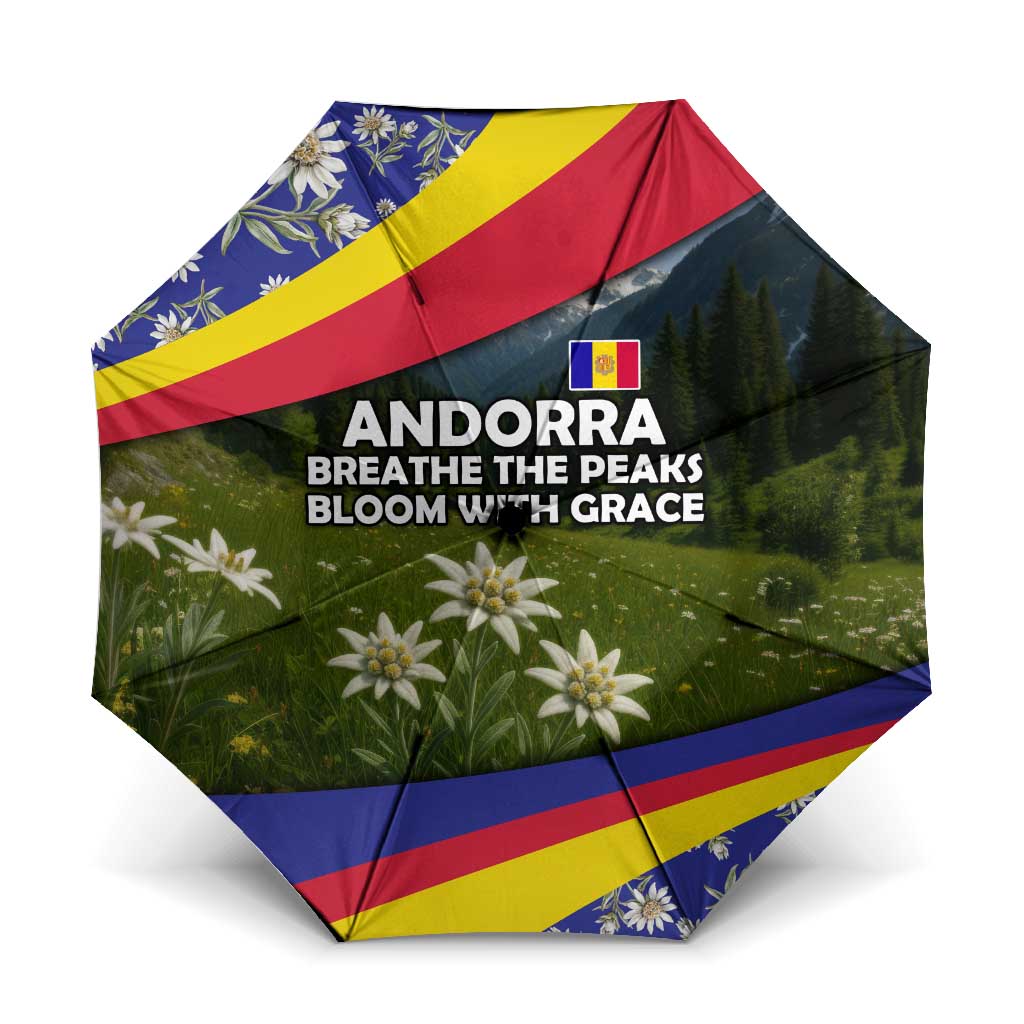 Andorra Umbrella with Edelweiss Mountain Landscape Design - Wonder Print Shop