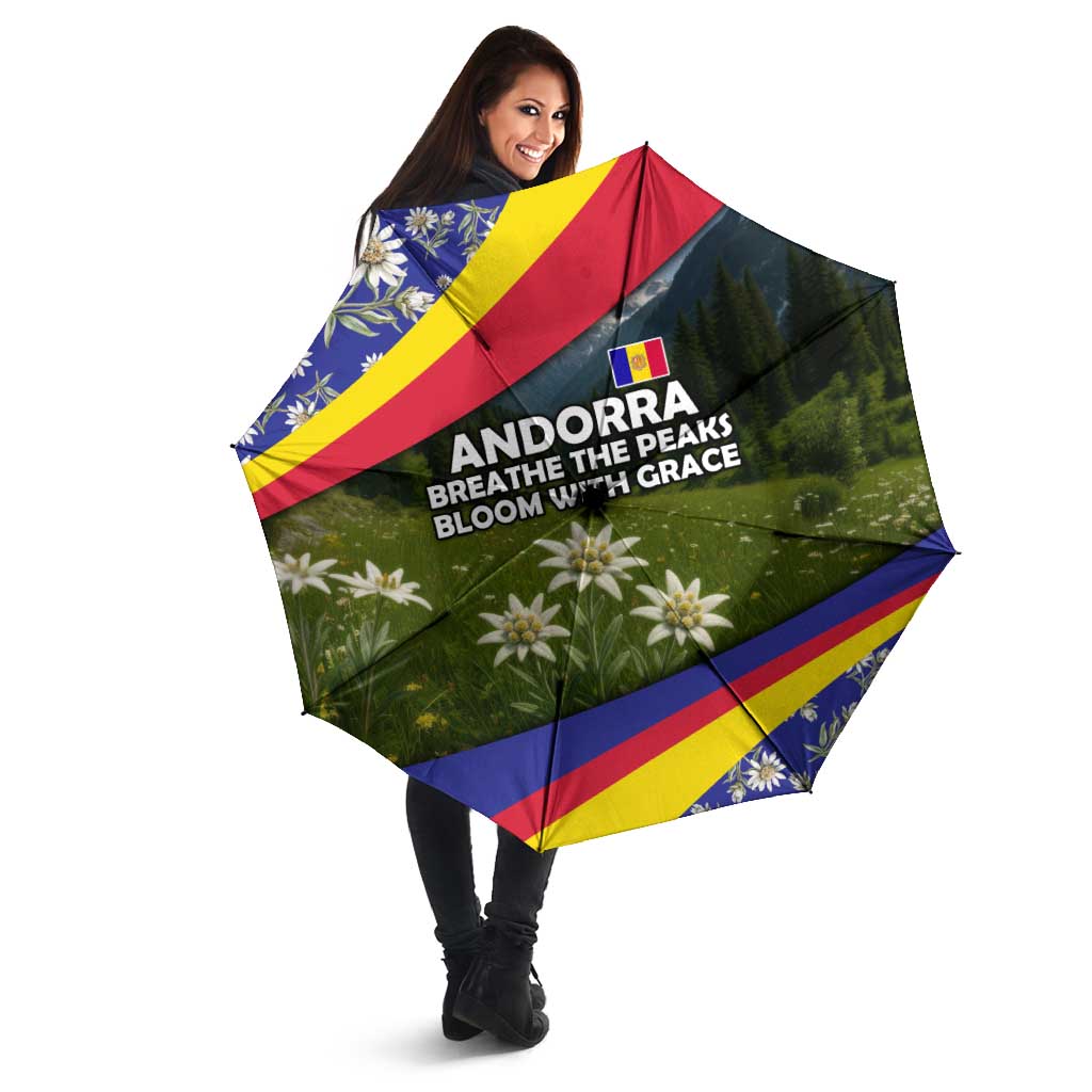 Andorra Umbrella with Edelweiss Mountain Landscape Design - Wonder Print Shop
