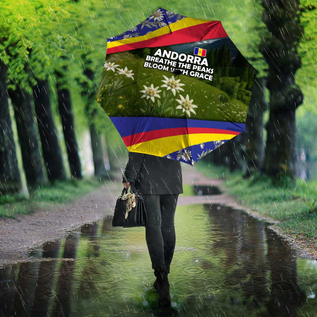 Andorra Umbrella with Edelweiss Mountain Landscape Design - Wonder Print Shop