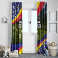 Andorra Window Curtain with Edelweiss Mountain Landscape Design - Wonder Print Shop