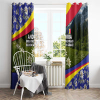 Andorra Window Curtain with Edelweiss Mountain Landscape Design - Wonder Print Shop