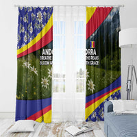 Andorra Window Curtain with Edelweiss Mountain Landscape Design - Wonder Print Shop