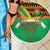 Burkina Faso Beach Blanket with Green Tribal Pattern Design and National Flag Motif - Wonder Print Shop