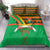 Burkina Faso Bedding Set with Green Tribal Pattern Design and National Flag Motif - Wonder Print Shop