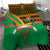 Burkina Faso Bedding Set with Green Tribal Pattern Design and National Flag Motif - Wonder Print Shop