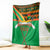 Burkina Faso Blanket with Green Tribal Pattern Design and National Flag Motif - Wonder Print Shop