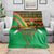 Burkina Faso Blanket with Green Tribal Pattern Design and National Flag Motif - Wonder Print Shop