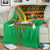 Burkina Faso Blanket with Green Tribal Pattern Design and National Flag Motif - Wonder Print Shop