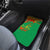 Burkina Faso Car Mats with Green Tribal Pattern Design and National Flag Motif - Wonder Print Shop