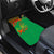 Burkina Faso Car Mats with Green Tribal Pattern Design and National Flag Motif - Wonder Print Shop