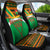 Burkina Faso Car Seat Cover with Green Tribal Pattern Design and National Flag Motif - Wonder Print Shop