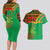 Burkina Faso Couples Matching Long Sleeve Bodycon Dress and Hawaiian Shirt with Green Tribal Pattern Design and National Flag Motif - Wonder Print Shop