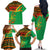 Burkina Faso Family Matching Off The Shoulder Long Sleeve Dress and Hawaiian Shirt with Green Tribal Pattern Design and National Flag Motif - Wonder Print Shop