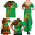Burkina Faso Family Matching Summer Maxi Dress and Hawaiian Shirt with Green Tribal Pattern Design and National Flag Motif - Wonder Print Shop