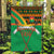 Burkina Faso Garden Flag with Green Tribal Pattern Design and National Flag Motif - Wonder Print Shop