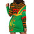 Burkina Faso Hoodie Dress with Green Tribal Pattern Design and National Flag Motif - Wonder Print Shop