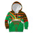 Burkina Faso Kid Hoodie with Green Tribal Pattern Design and National Flag Motif - Wonder Print Shop