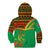 Burkina Faso Kid Hoodie with Green Tribal Pattern Design and National Flag Motif - Wonder Print Shop