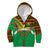 Burkina Faso Kid Hoodie with Green Tribal Pattern Design and National Flag Motif - Wonder Print Shop