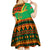 Burkina Faso Kid Short Sleeve Dress with Green Tribal Pattern Design and National Flag Motif - Wonder Print Shop