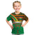 Burkina Faso Kid T Shirt with Green Tribal Pattern Design and National Flag Motif - Wonder Print Shop