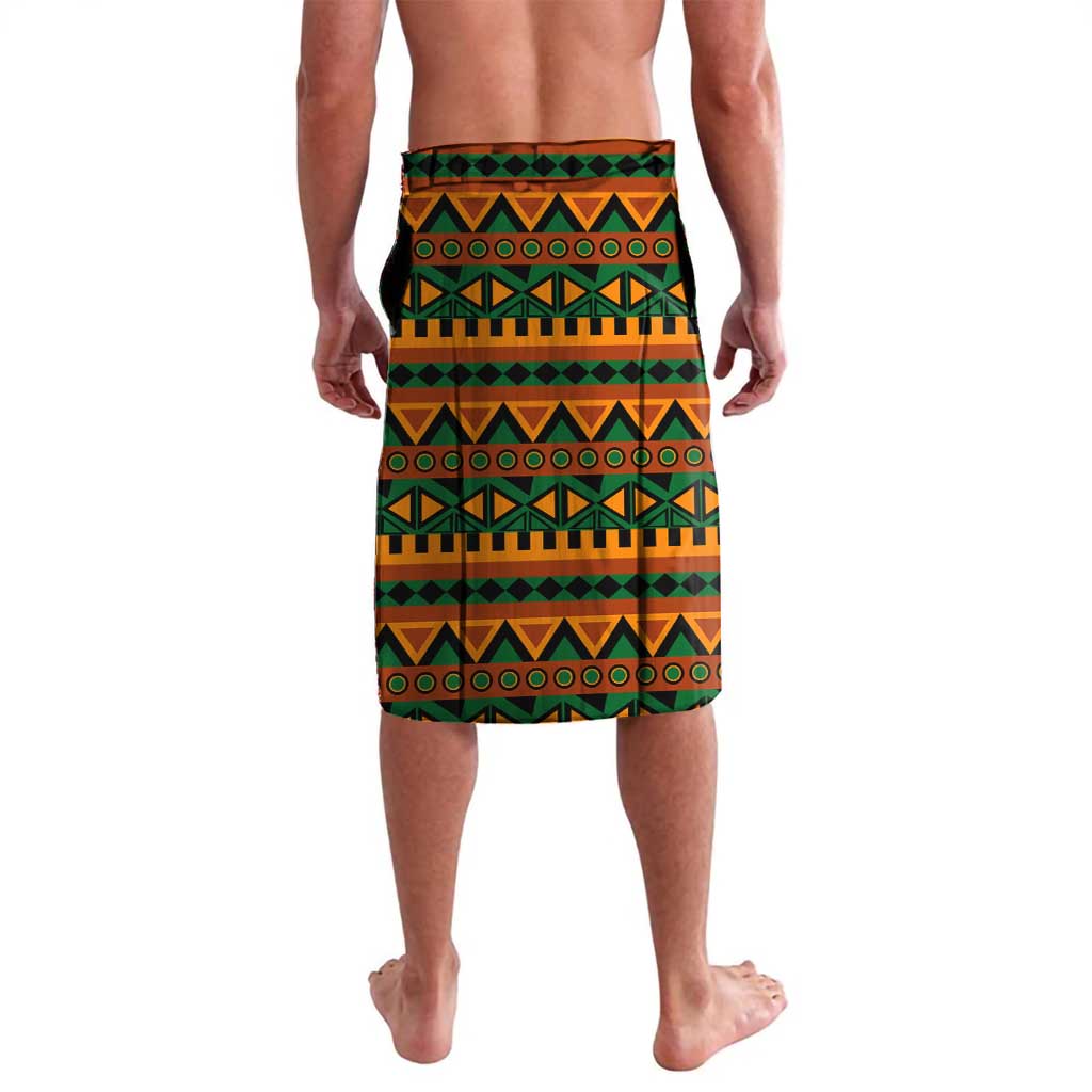 Burkina Faso Lavalava with Green Tribal Pattern Design and National Flag Motif - Wonder Print Shop