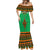 Burkina Faso Mermaid Dress with Green Tribal Pattern Design and National Flag Motif - Wonder Print Shop