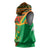Burkina Faso Sleeveless Hoodie with Green Tribal Pattern Design and National Flag Motif - Wonder Print Shop