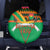 Burkina Faso Spare Tire Cover with Green Tribal Pattern Design and National Flag Motif - Wonder Print Shop