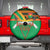Burkina Faso Spare Tire Cover with Green Tribal Pattern Design and National Flag Motif - Wonder Print Shop