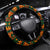 Burkina Faso Steering Wheel Cover with Green Tribal Pattern Design and National Flag Motif - Wonder Print Shop